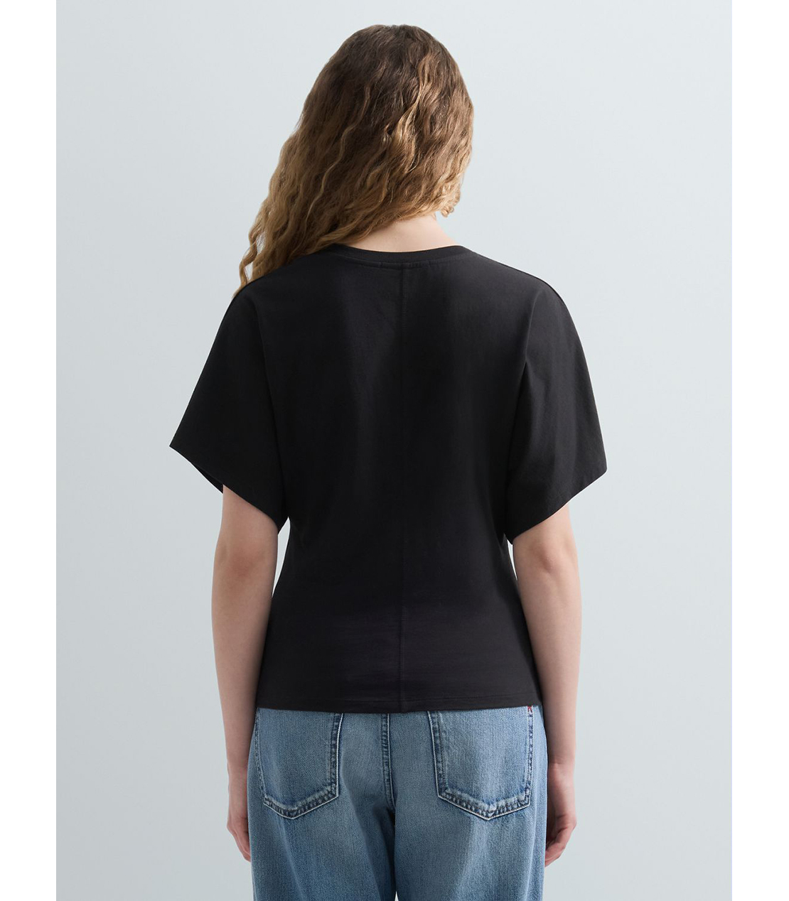 コットンジャージースリムフィットTシャツ 詳細画像 ブラック 3